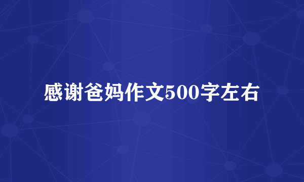 感谢爸妈作文500字左右