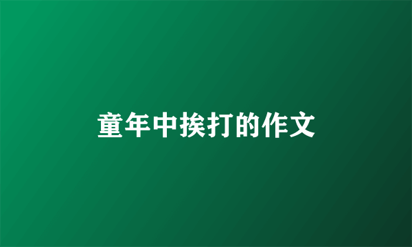 童年中挨打的作文