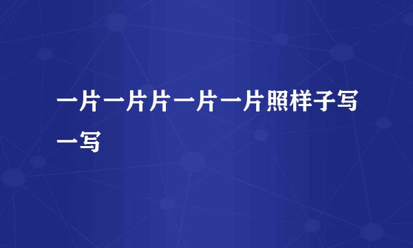 一片一片片一片一片照样子写一写