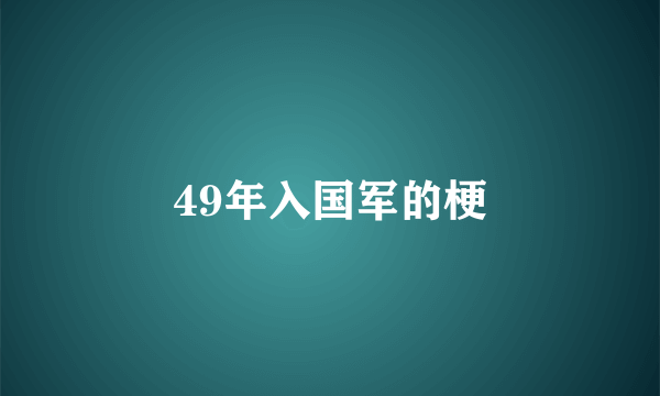49年入国军的梗