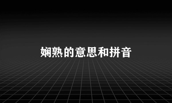 娴熟的意思和拼音