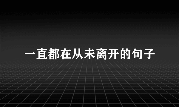 一直都在从未离开的句子