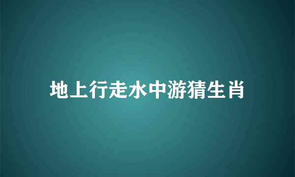 地上行走水中游猜生肖