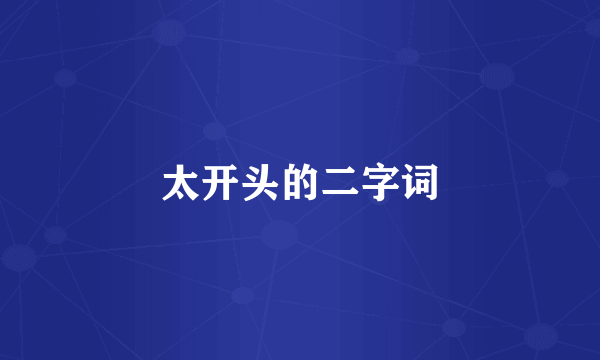 太开头的二字词
