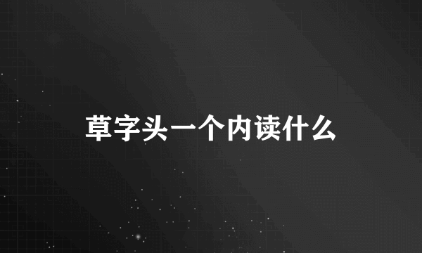 草字头一个内读什么