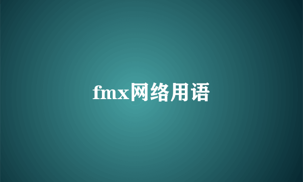 fmx网络用语