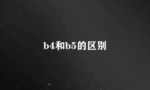 b4和b5的区别