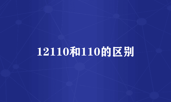 12110和110的区别