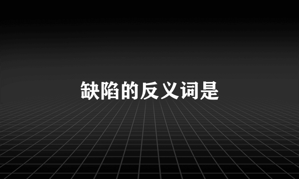 缺陷的反义词是