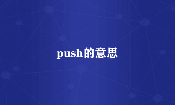 push的意思
