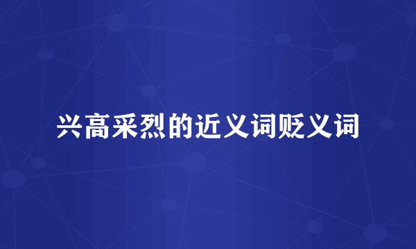 兴高采烈的近义词贬义词