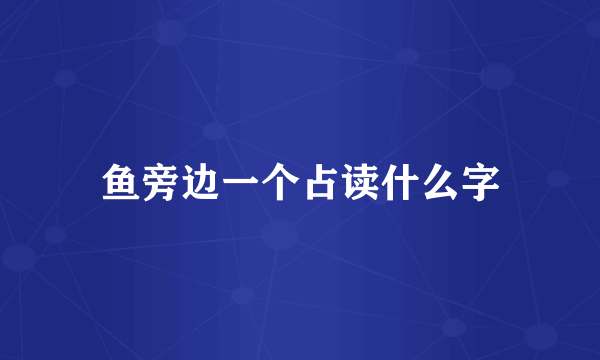 鱼旁边一个占读什么字