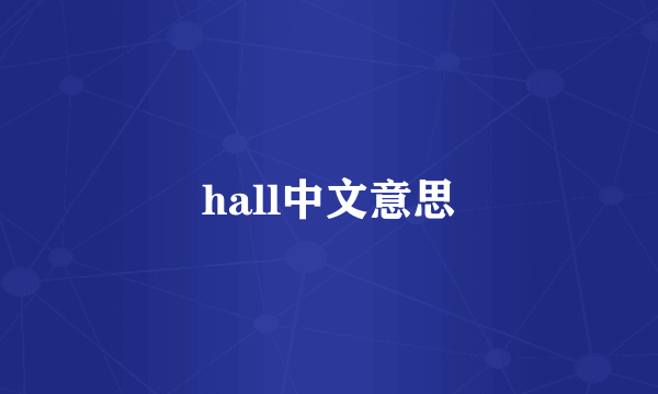 hall中文意思