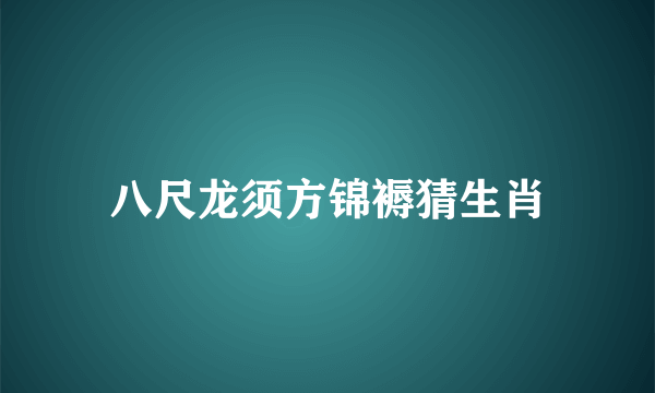 八尺龙须方锦褥猜生肖