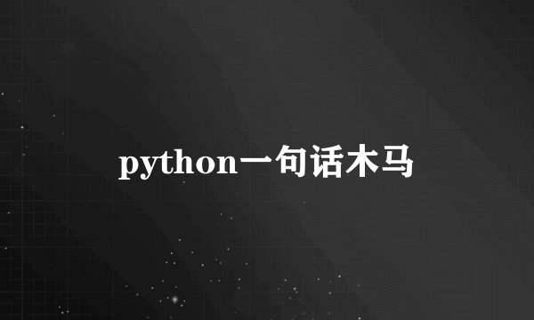 python一句话木马