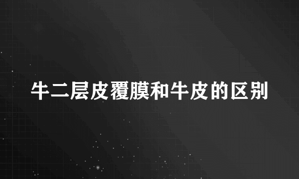 牛二层皮覆膜和牛皮的区别