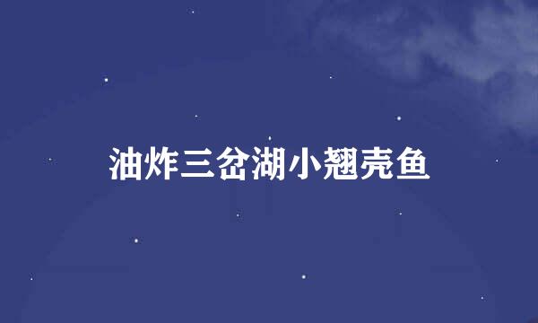 油炸三岔湖小翘壳鱼