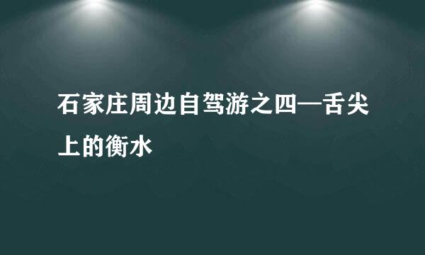 石家庄周边自驾游之四—舌尖上的衡水