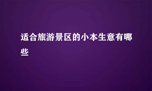适合旅游景区的小本生意有哪些