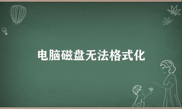 电脑磁盘无法格式化