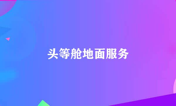 头等舱地面服务
