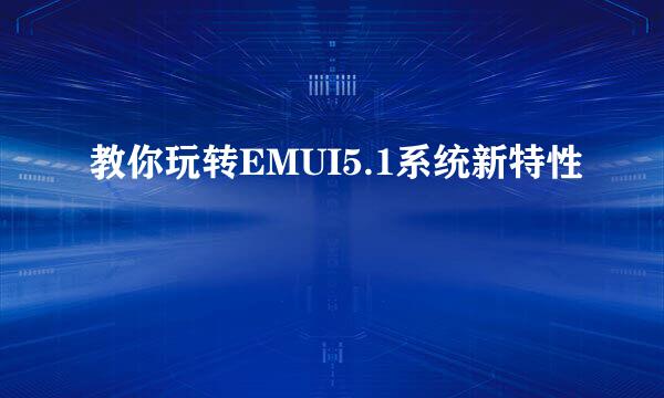 教你玩转EMUI5.1系统新特性