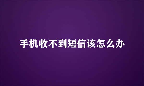手机收不到短信该怎么办