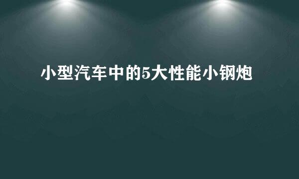 小型汽车中的5大性能小钢炮