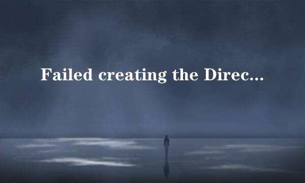 Failed creating the Direct 3D device怎么解决