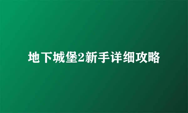 地下城堡2新手详细攻略
