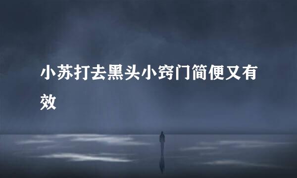小苏打去黑头小窍门简便又有效