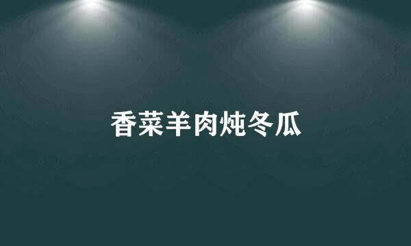 香菜羊肉炖冬瓜