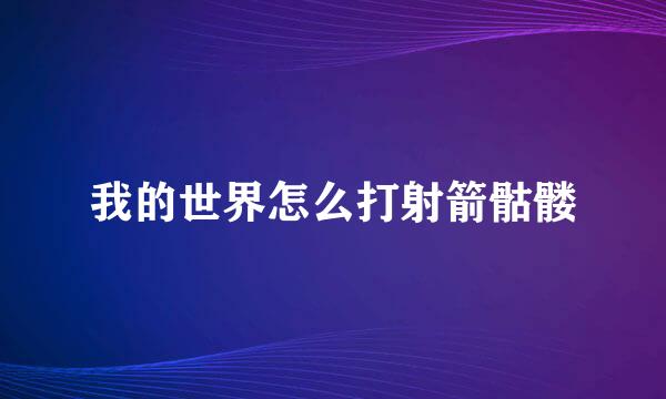 我的世界怎么打射箭骷髅