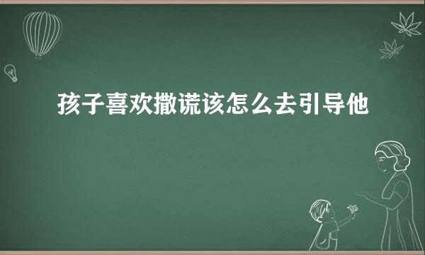 孩子喜欢撒谎该怎么去引导他