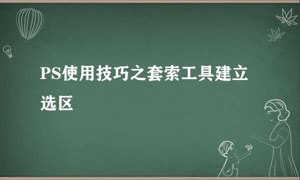 PS使用技巧之套索工具建立选区