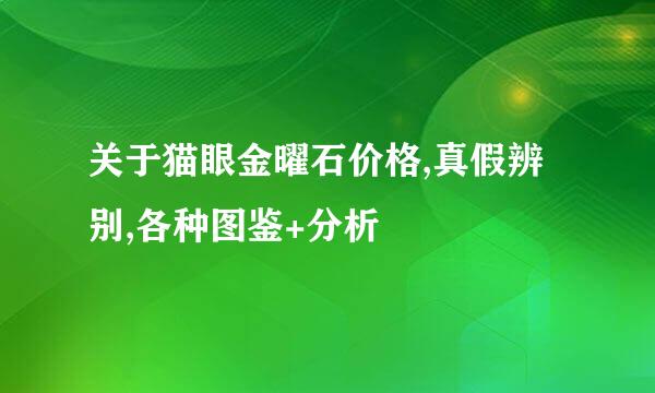 关于猫眼金曜石价格,真假辨别,各种图鉴+分析
