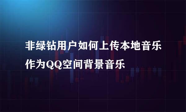 非绿钻用户如何上传本地音乐作为QQ空间背景音乐