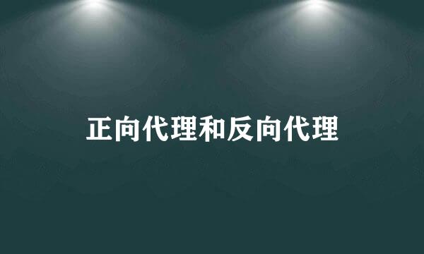正向代理和反向代理