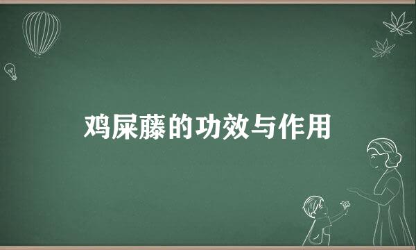 鸡屎藤的功效与作用