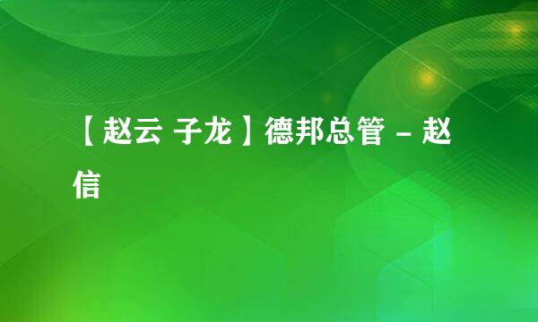 【赵云 子龙】德邦总管 - 赵信