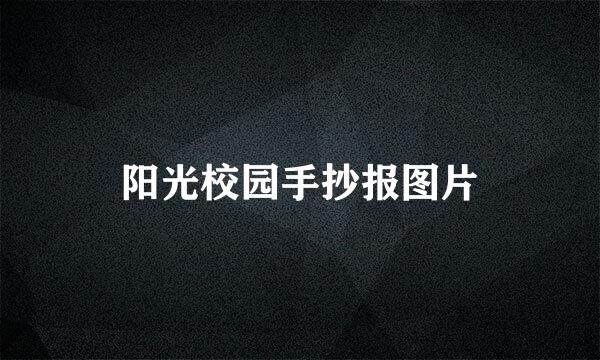 阳光校园手抄报图片
