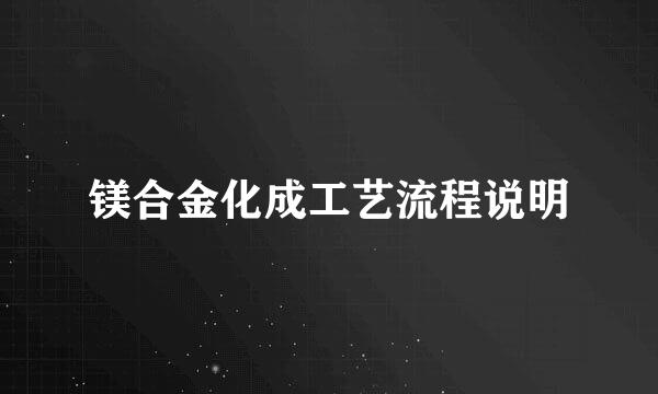 镁合金化成工艺流程说明