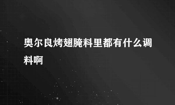 奥尔良烤翅腌料里都有什么调料啊