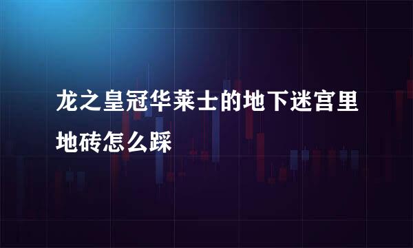龙之皇冠华莱士的地下迷宫里地砖怎么踩