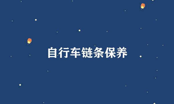自行车链条保养