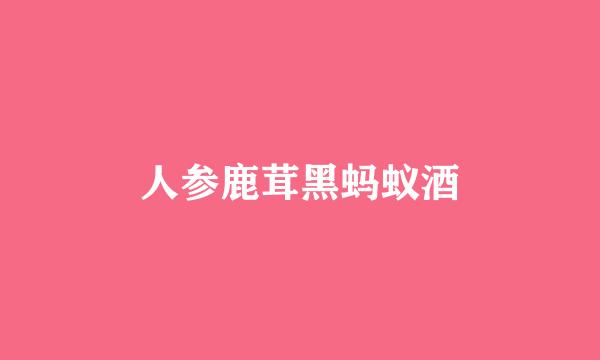 人参鹿茸黑蚂蚁酒