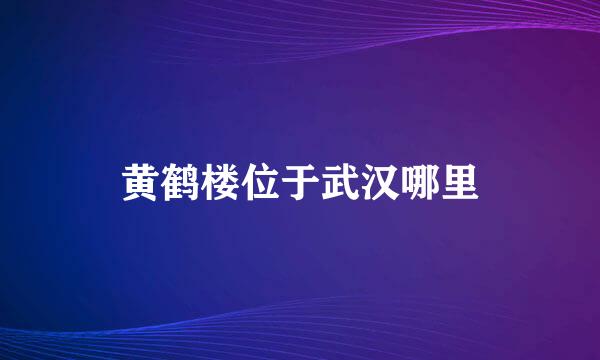 黄鹤楼位于武汉哪里