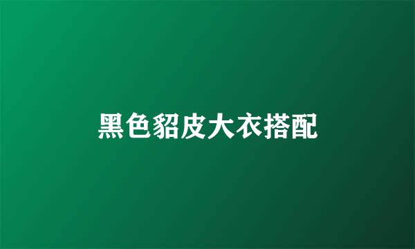 黑色貂皮大衣搭配