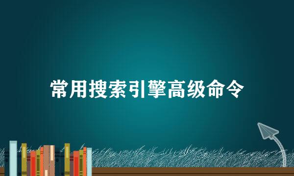 常用搜索引擎高级命令