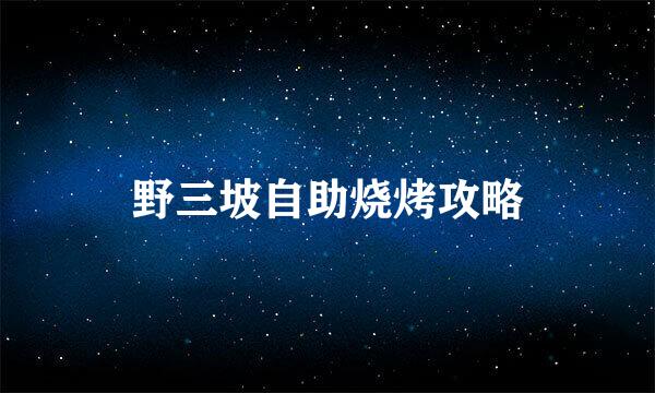 野三坡自助烧烤攻略